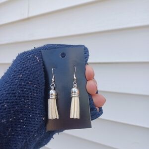 Cream Tassel Earrings